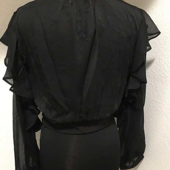 Black “Ruffle Ready” Blouse - Picture 2 of 5
